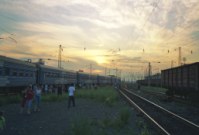 Zwischenstopp in der Abenddmmerung